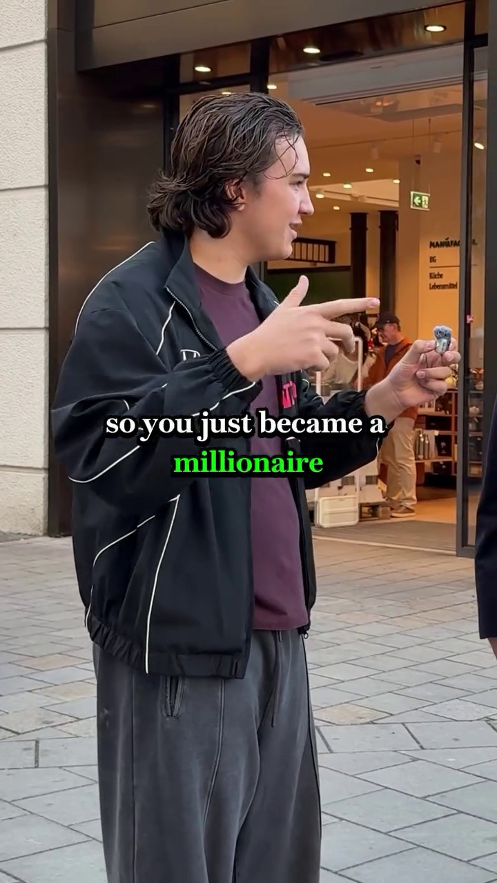 He just became a millionaire — street interview in Vienna