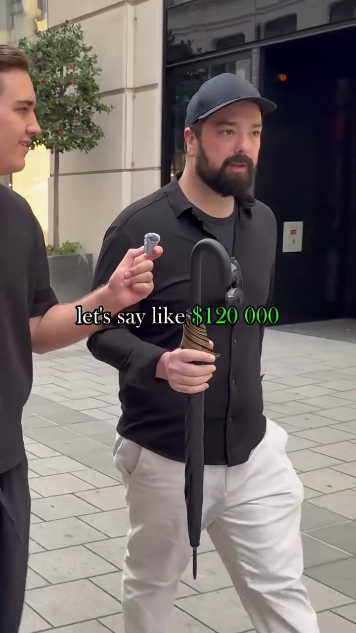 Payroll tax specialist earning 120000 a year — street interview in Vienna